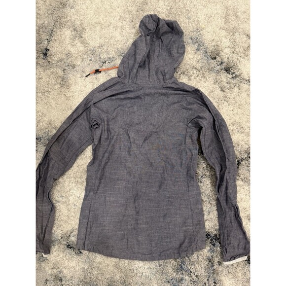 VINTAGE NIKE NSW VAPOR JACKET CHAMBRAY TECH PACK HOODIE RARE ORANGE DRAWSTRING - Picture 7 of 8